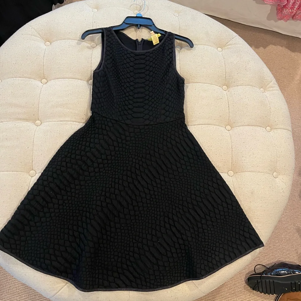 Catherine Malandrino black textured sleeveless A-line dress - Picture 2 of 11